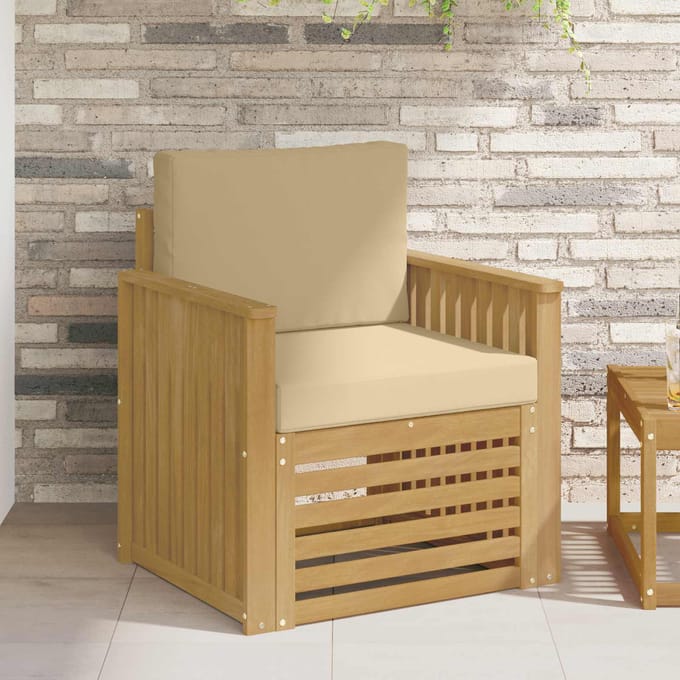 vidaXL - Buiten - bank - set - Polyester - Wit