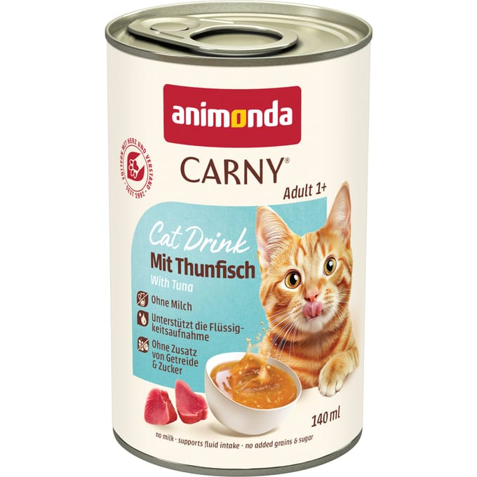 12x140ml animonda Carny Cat Drink tonijn kattenmelk
