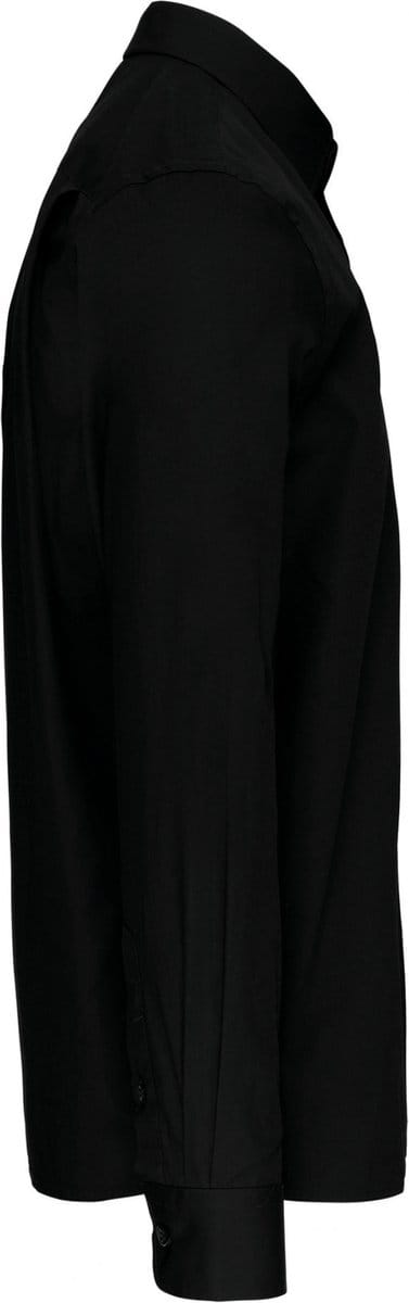 Kariban Heren poplin overhemd lange mouwen K541 - Black - S