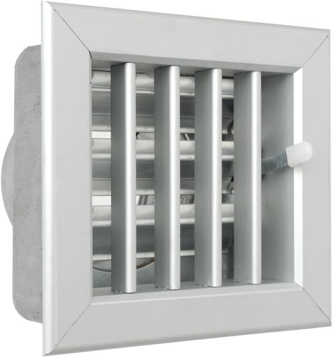 Aluminium Openhaardrooster 140 x 130 mm voor Ventilatie