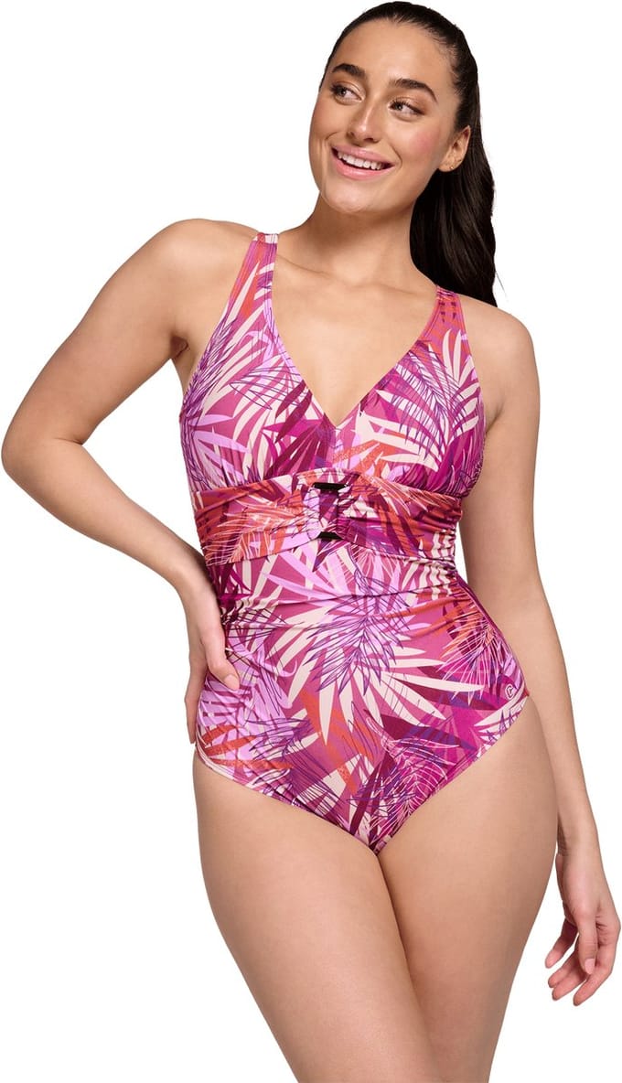 Ten Cate badpak soft cup buckle botanical leaves malaga voor Dames | Maat 40