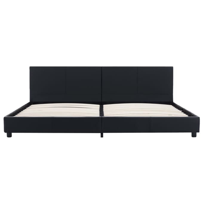 vidaXL - Bedframe - kunstleer - zwart - 180x200 - cm