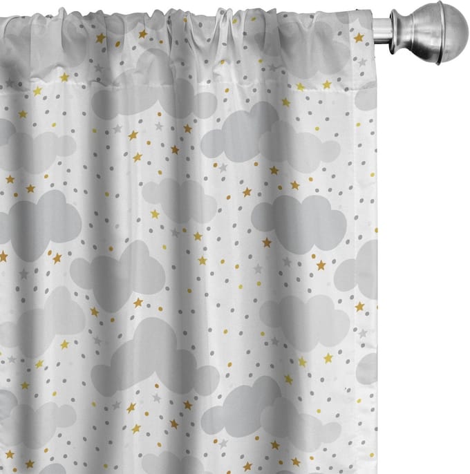 ABAKUHAUS Wolkengordijnen – Dromerige hemel, 2x75x175 cm, Microvezel