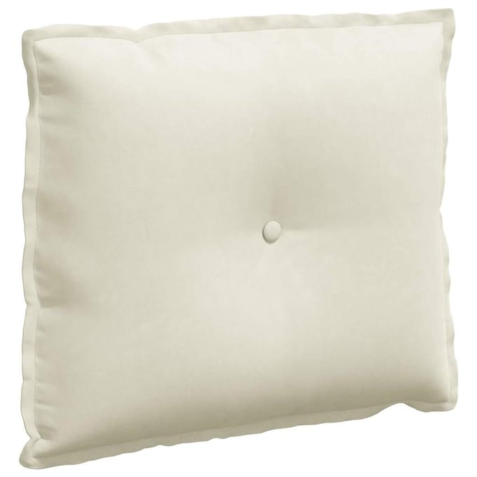 vidaXL - Rugkussen - Crèmekleurig - 60 - x - 50 - x - 19 - cm - Corduroy - stof