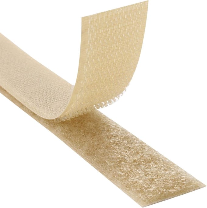 Klittenband Naaibar - Beige - 20 mm x 3 m - Duurzaam Nylon - Voor Diverse Toepassingen