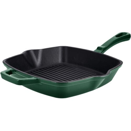 SILVERCREST Gietijzeren grillpan of koekenpan (Vierkant, groen)