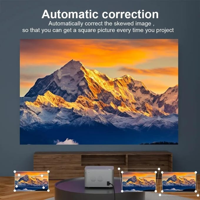 Projecteur Home cinéma Portable HY350 580 ANSI, Android11, 4K, 1920x1080P, Wifi 6, commande vocale, mise au point électronique, BT5.0 witch EU Plug grise