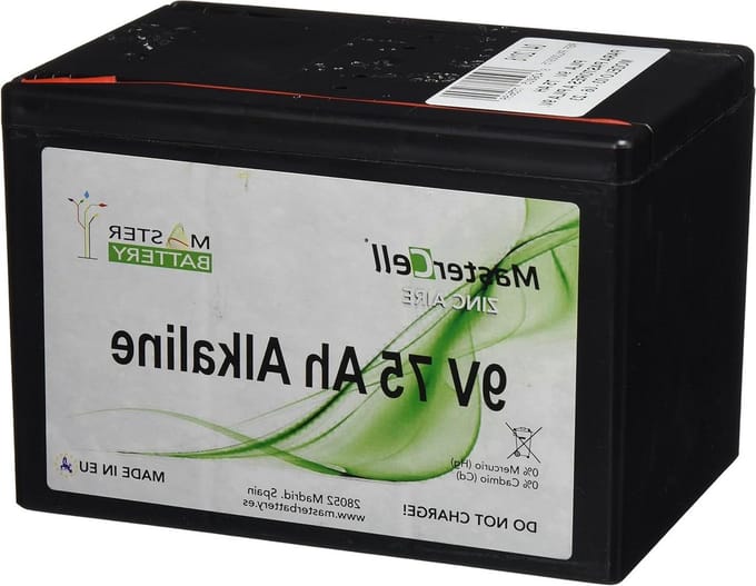 Batterij - 9 Volt - Elektrische Omheining - Hoge Capaciteit - 75 Ah - Zwart