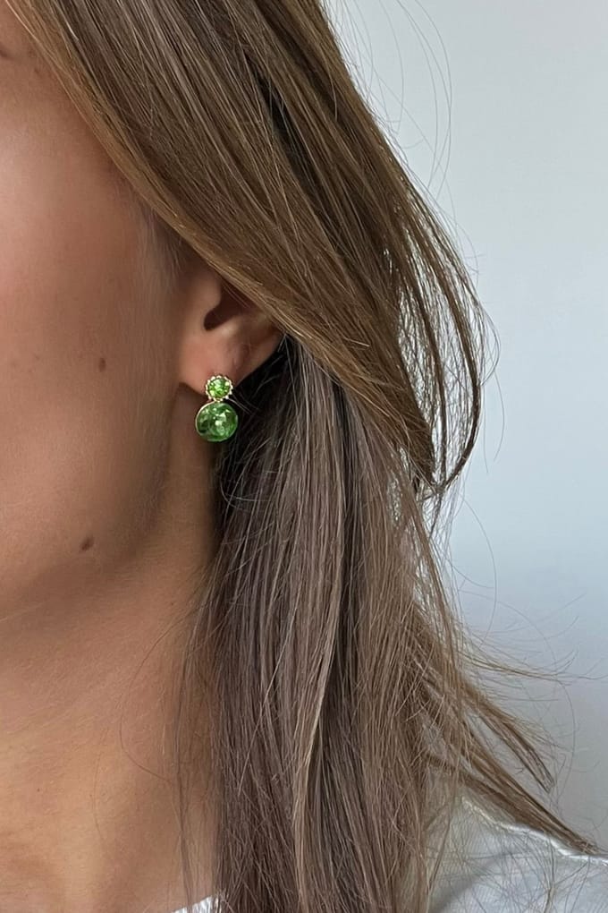 OTAZU Ophelia Earpins Green Maat: OS | Oorbellen Outlet | Dames | Groen