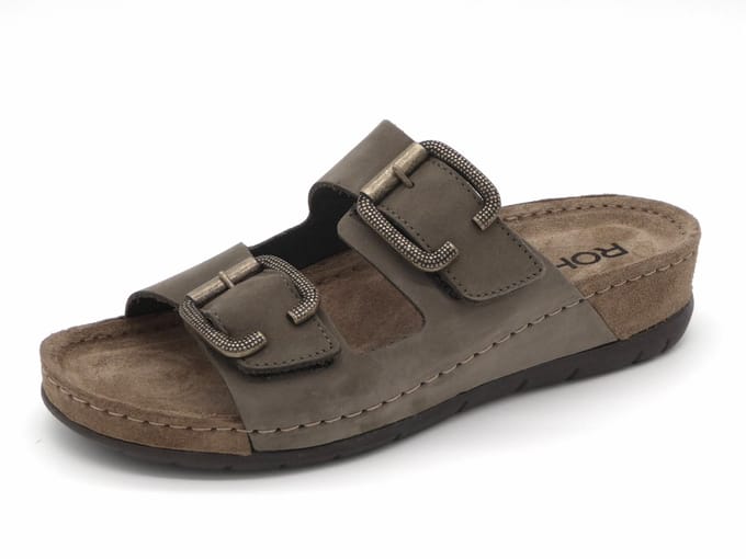 Rohde Dames Slipper - 5855-61 Olijfgroen - Maat 39