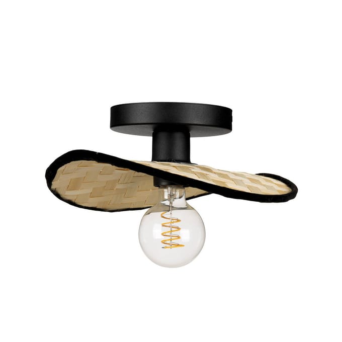 EGLO Marywell Wandlamp - E27 - 30 cm - Zwart/Bruin - Hout