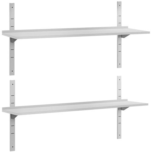 GGM Gastro Dubbele RVS wandschap ECO - 1600x300mm zilver