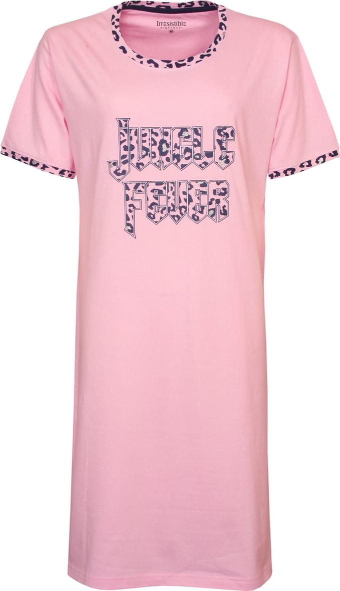 Irresistible Dames Nachthemd - 100% Katoen - Roze - Maat M