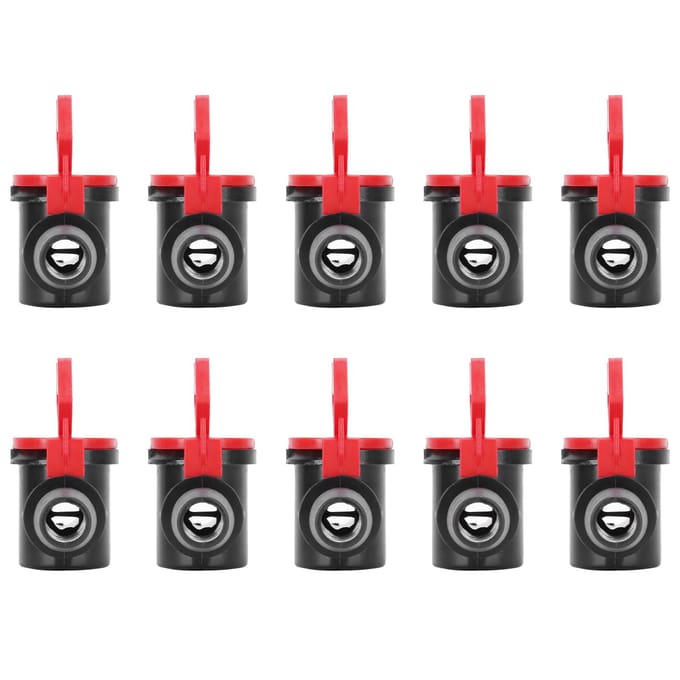 10PCS Raccords d'irrigation pour tuyau 1/2 Vanne en ligne barbelée Connecteur d'irrigation de jardin black