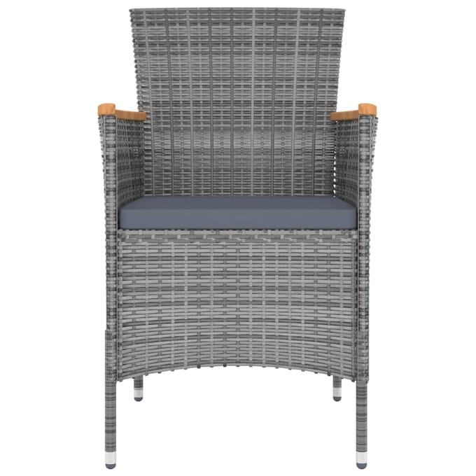 vidaXL - Tuinstoelen - 4 - st - poly - rattan - grijs