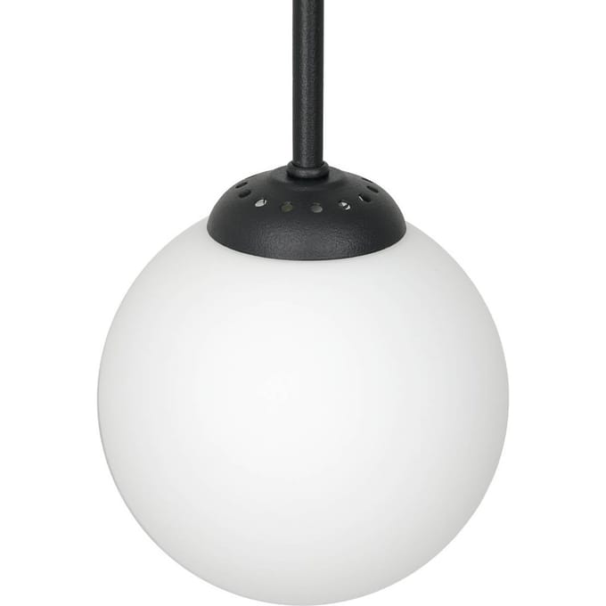 Milagro Lighting Plafondlamp Archie, zwart, lengte 68 cm, metaal, 2-lamps.