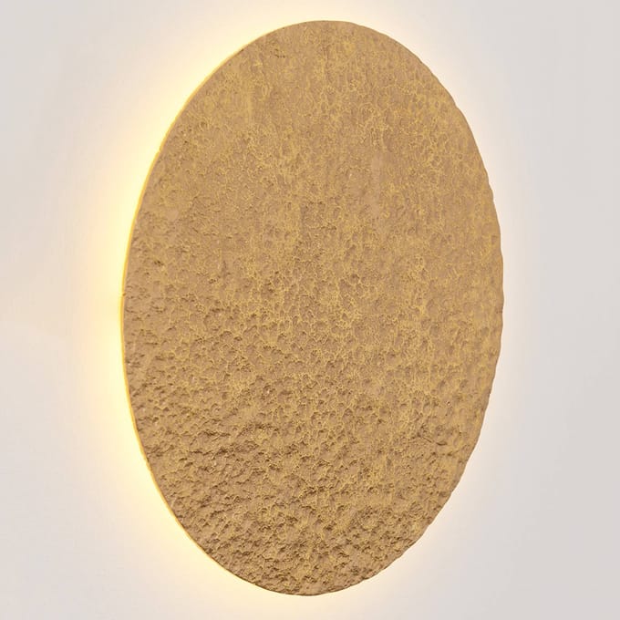 Holländer LED wandlamp Meteor, Ø 55 cm, goud