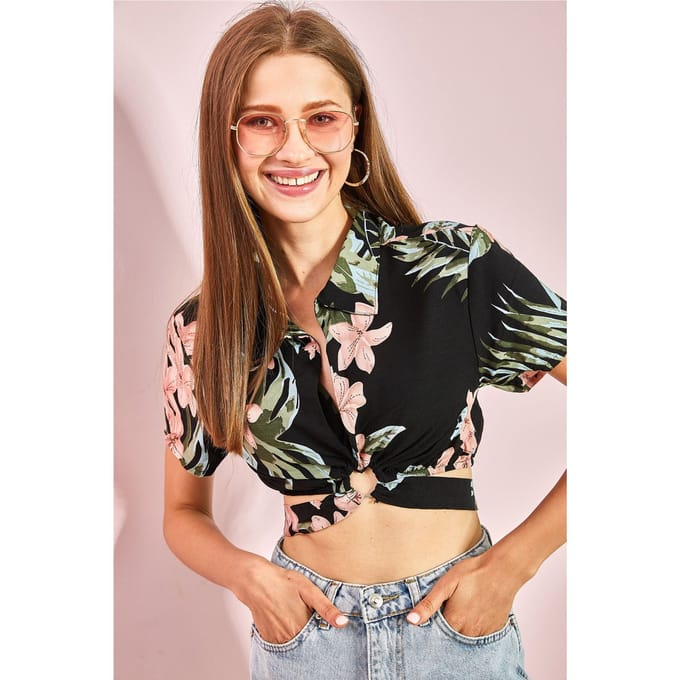 Bloemen Crop Shirt