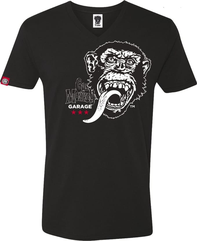 Gas Monkey Garage T-shirt Big Monkey Stars Black