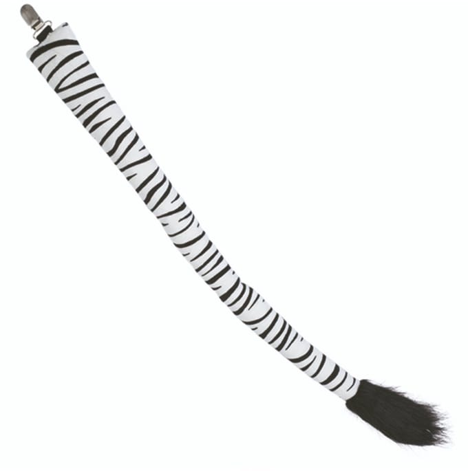 Nature Planet Zebra staart - met clip - 68 cm - dieren verkleedset