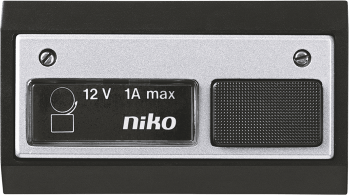 Niko beldrukknop 12V 1A zwart (05-540)