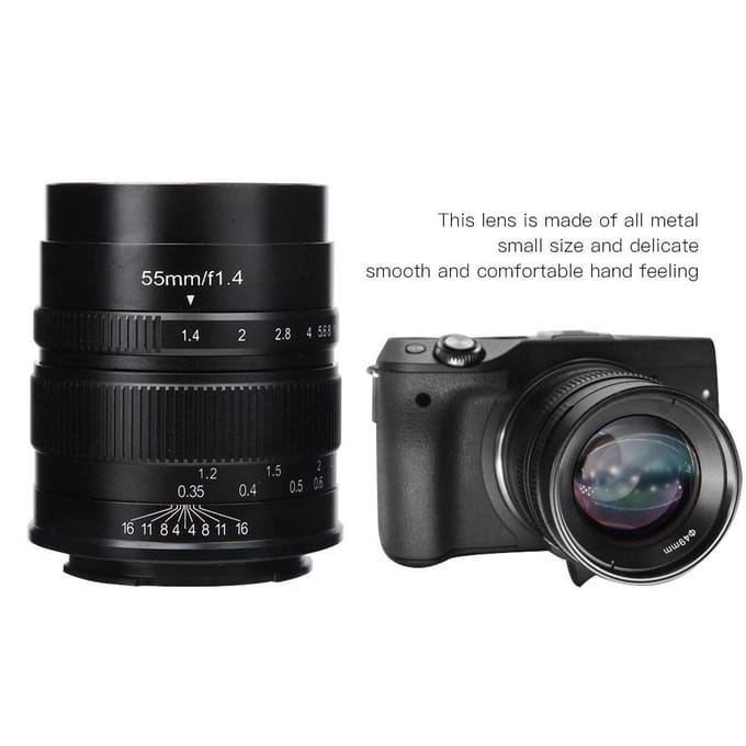 55mm F1.4 APSC Groothoek Vast Objectief voor Fuji FX Mount black