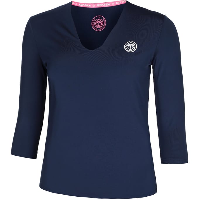 BIDI BADU Crew V-Neck Longsleeve Dames-Donkerblauw