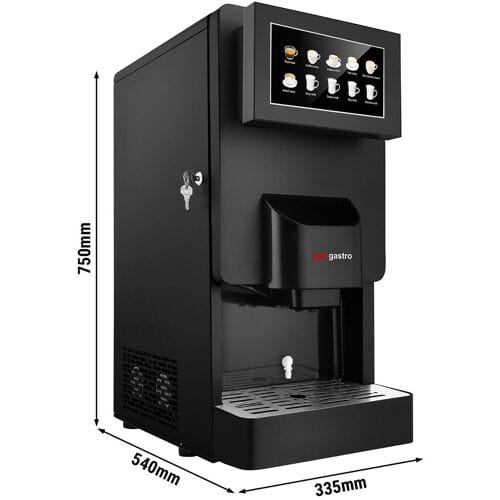 GGM Gastro Heißgetränkeautomat - 10 Programme - 10,1 Zoll Touchscreen - 4 Pulverbehältern