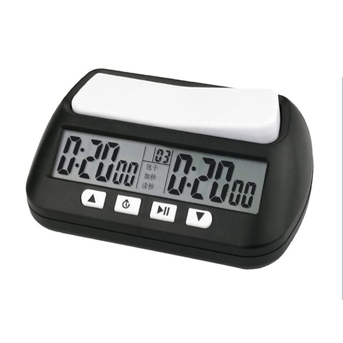Professionele schaakklok Elektronisch bordspel Competitie-urenteller Compacte count-up-down timer geel