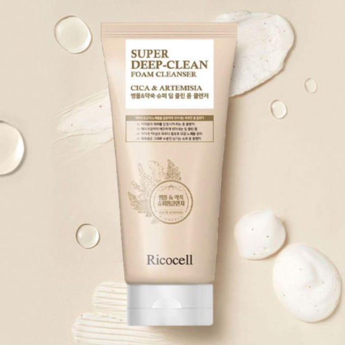 RICOCELL Mousse Nettoyante Super Profonde Centella & Armoise 120ml white
