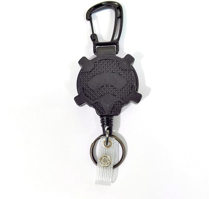 Dailygoods - Uitschuifbare Sleutelhanger met Karabijnhaak - Intrekbare ID Houder 60cm