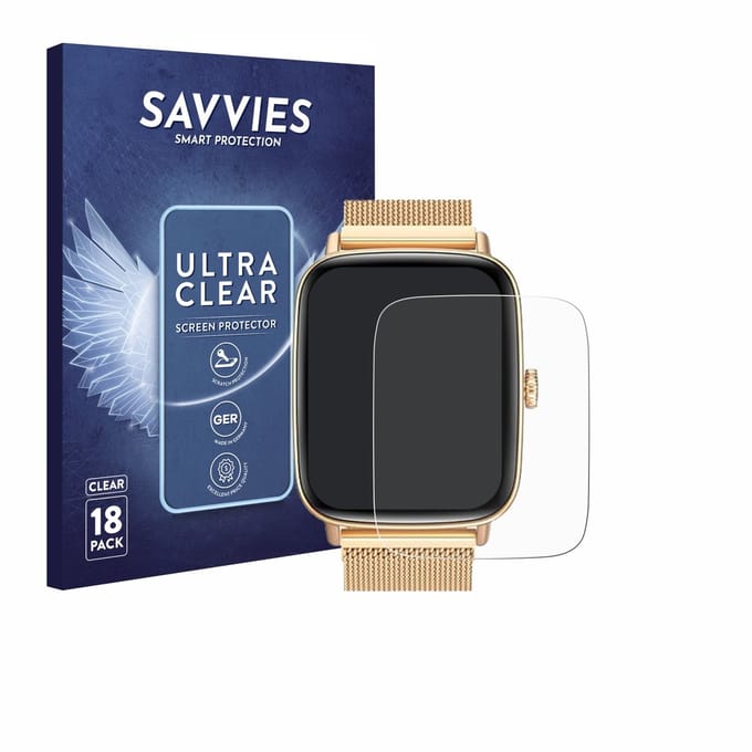 Savvies - Screenprotector voor aeac 2026 1.85" - Folie Beschermfolie transparant 18 Stuks
