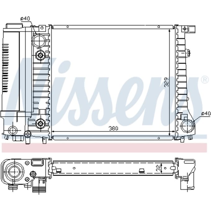 Radiator, motorkoeling NISSENS 60731A