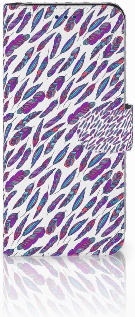 Book Case voor Samsung Galaxy S8 Telefoon Hoesje Feathers Color