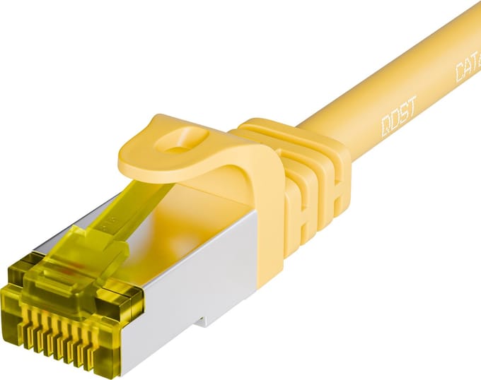 Qost - CAT7 10G internetkabel - SFTP PIMF - 10 Gbps / 500 MHz - 100% koper - RJ45 Connectoren - Patchkabel / Netwerkkabel - 5 meter - Geel