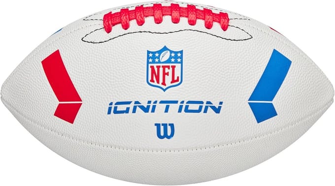 Wilson - NFL - American Football - Ignition - Junior - Wit - Inclusief Opblaas Naaldventiel