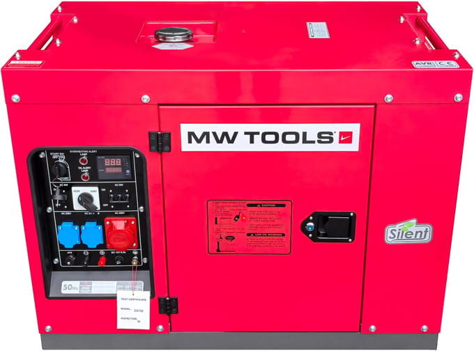 Diesel generator 6kW 1x230V + 7,5kW 3x400V MW Tools DG75E