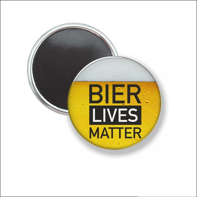 Button Met Magneet 58 MM - Bier Lives Matter - NIET VOOR KLEDING