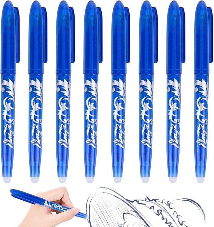 Allecto Plus - Uitwisbare gelrollerbalpen set blauw 0.5mm - School & kantoorbenodigdheden