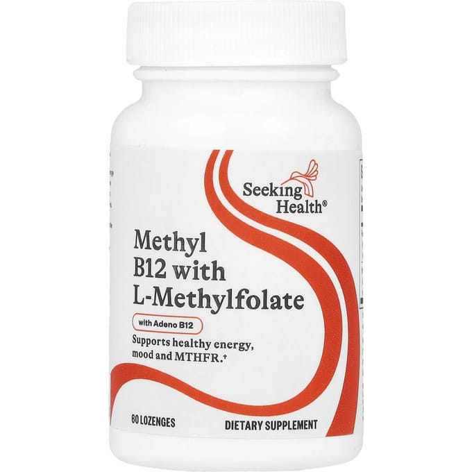 Seeking Health, Bevat Methyl B12, l-Methyl Foliumzuur, 60 Zuigtabletten
