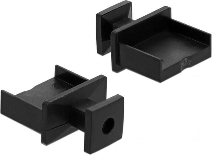 Delock 64009 64009 Stofbescherming voor USB type A-bus met handgreep 10 stuks zwart 10 stuk(s)