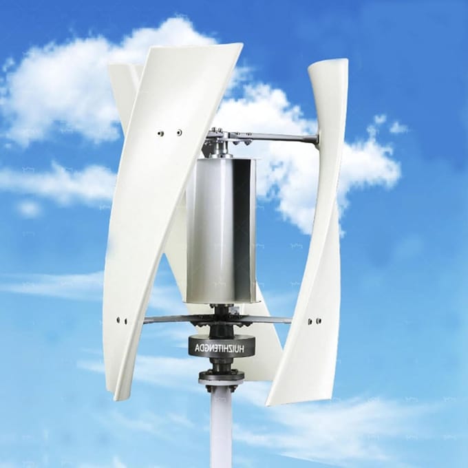 Verticale Windturbine - Windmolen Generator - Energie Opwekken - Stille Werking - 10000 Watt - Grijs
