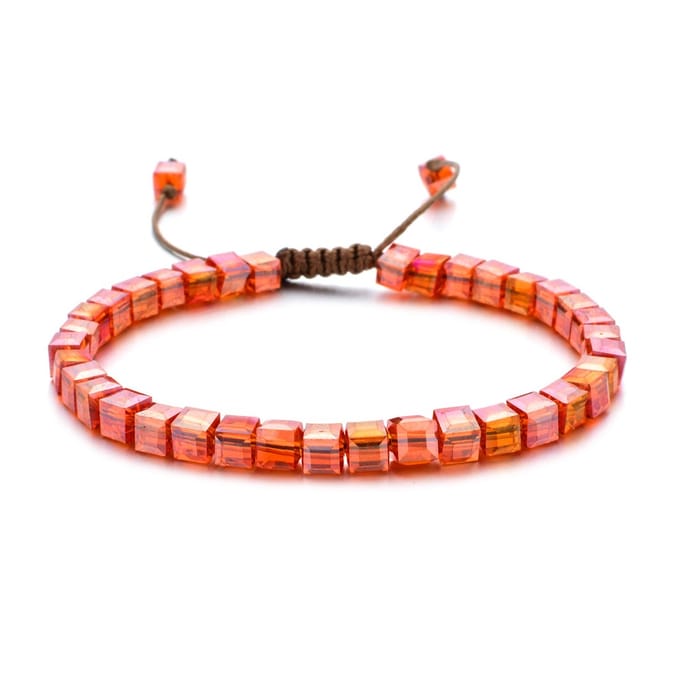 Sorprese armband - Ibiza Beads - oranje - verstelbaar - cadeau - Model C - Sinterklaas - Kerst - Cadeau