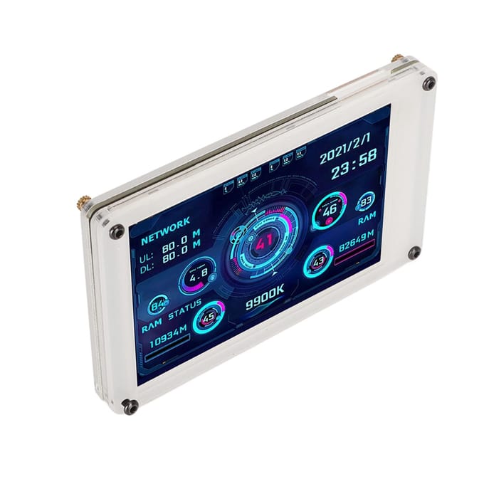 3,5 inch PC Temperatuur Monitor Dubbele USB-interface IPS USB Mini Scherm CPU GPU RAM HDD Data Monitor voor white