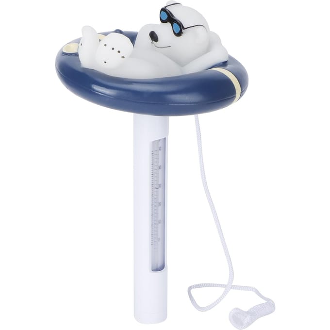 Schattige Dierenvormige Drijvende Thermometer voor Zwembaden Hot Tubs Vijver white