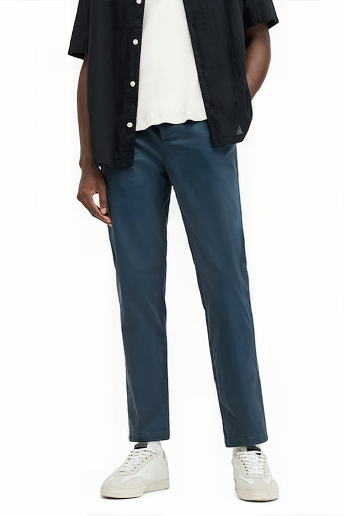 AllSaints Walde Chino Workers Blue Taglia: W28 | Pantaloni chino Outlet | Uomo | Blu