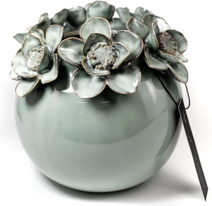 Villa Pottery - Vaas Jolie - licht groen - keramiek - 14x16 cm
