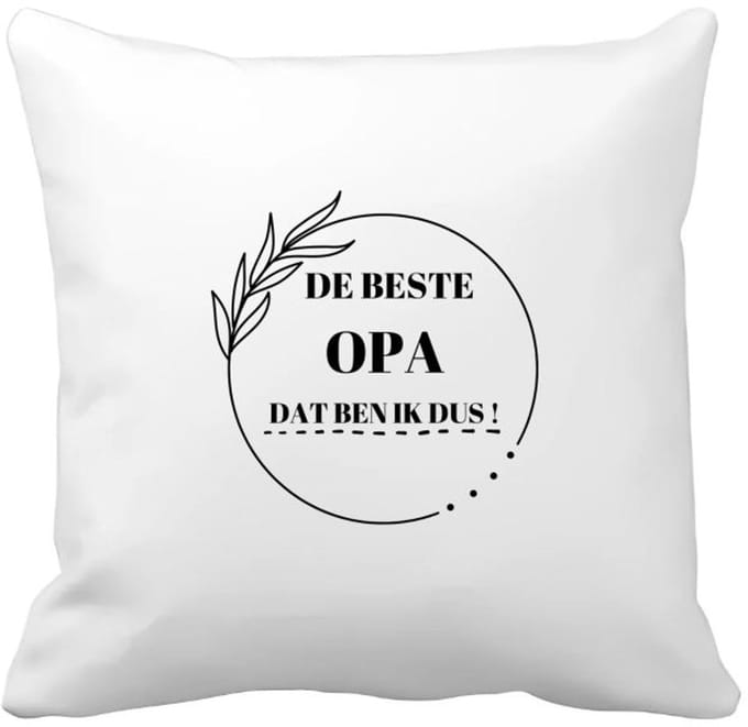 Akyol - de beste opa dat ben ik dus Kussen hoes - Opa - de beste opa - verjaardag - cadeau - kado - geschenk - 40 bij 40 cm
