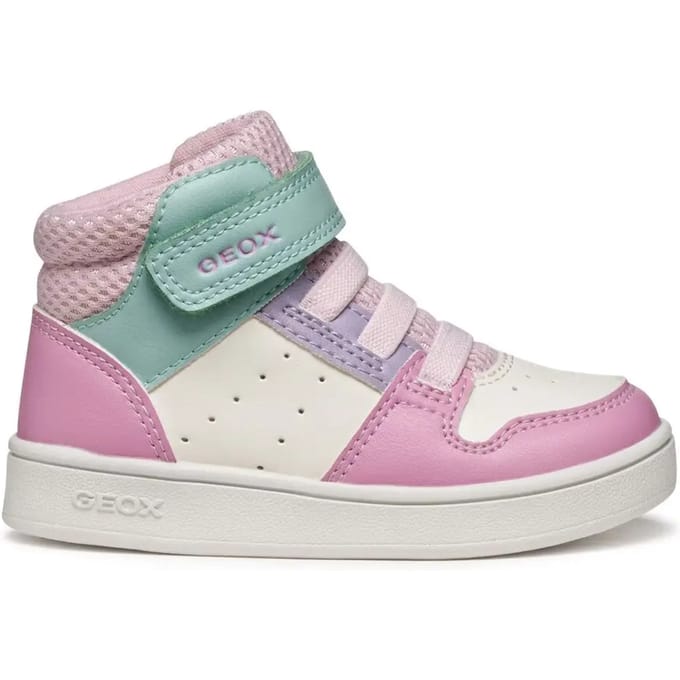 GEOX ECLYPER PEUTER Sneakers - WIT/DONKERROZE - Maat 22