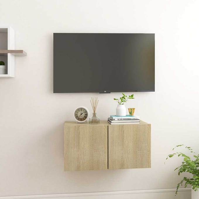 vidaXL - Tv-hangmeubel - 60x30x30 - cm - sonoma - eikenkleurig